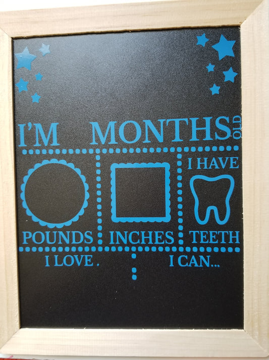 Birth Stats- Canvas/Chalkboard