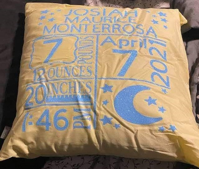Birth Stats - Pillows