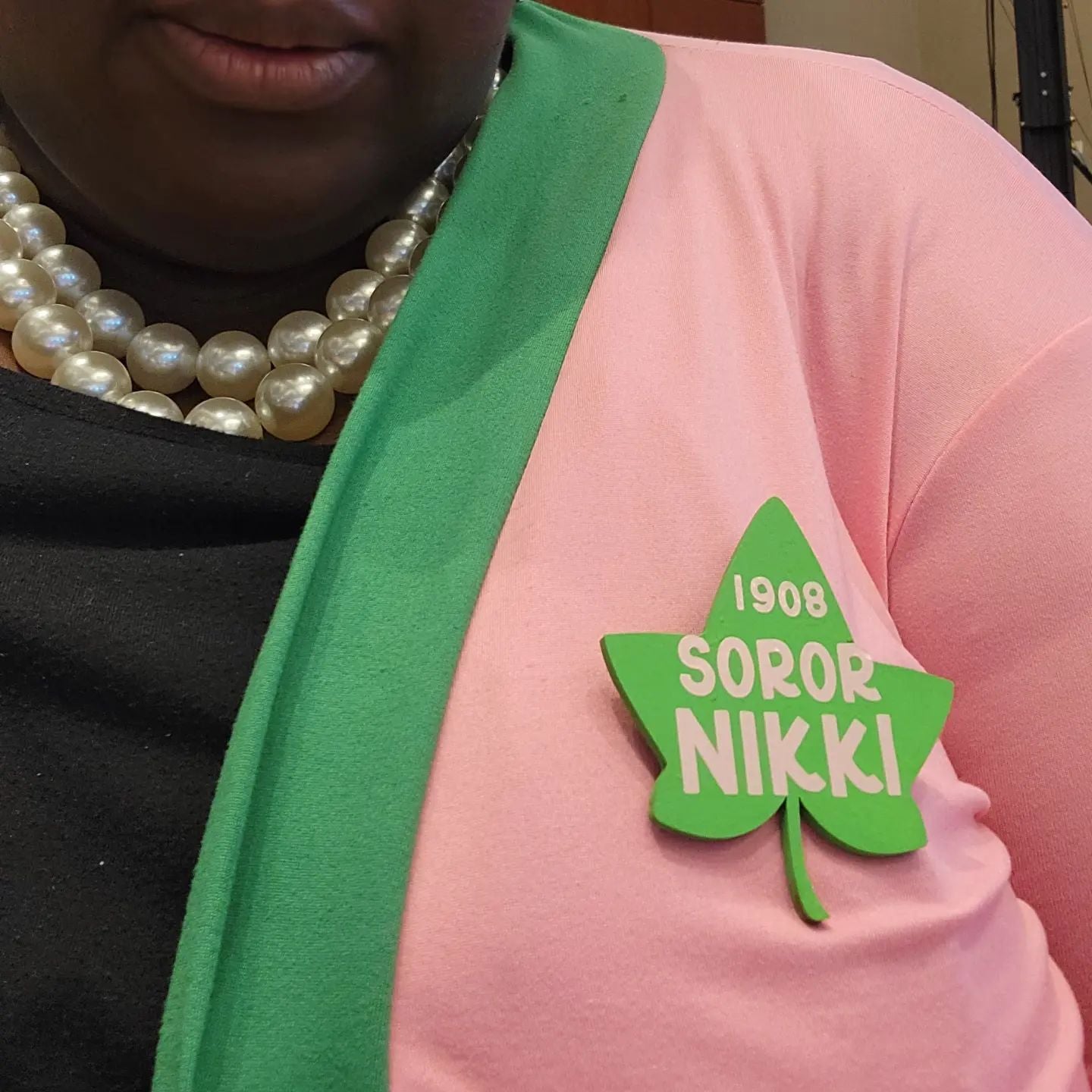 Custom Pink & Green Ivy